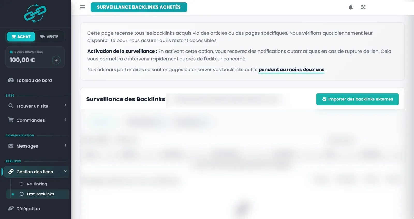 Surveillez tous vos backlinks depuis un tableau de bord