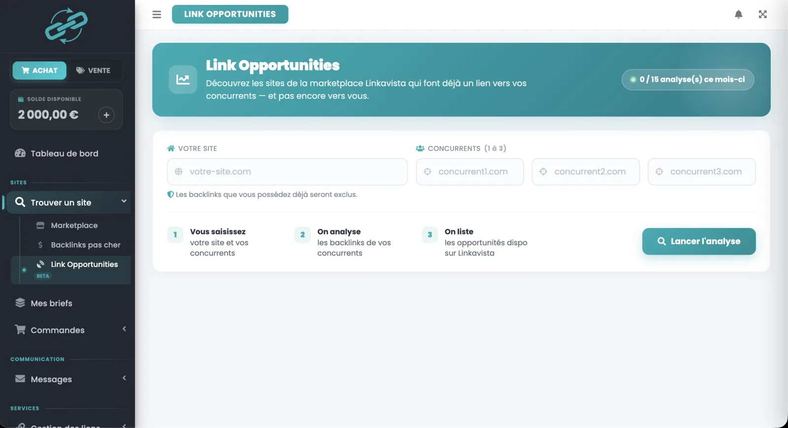 Opportunités de backlinks