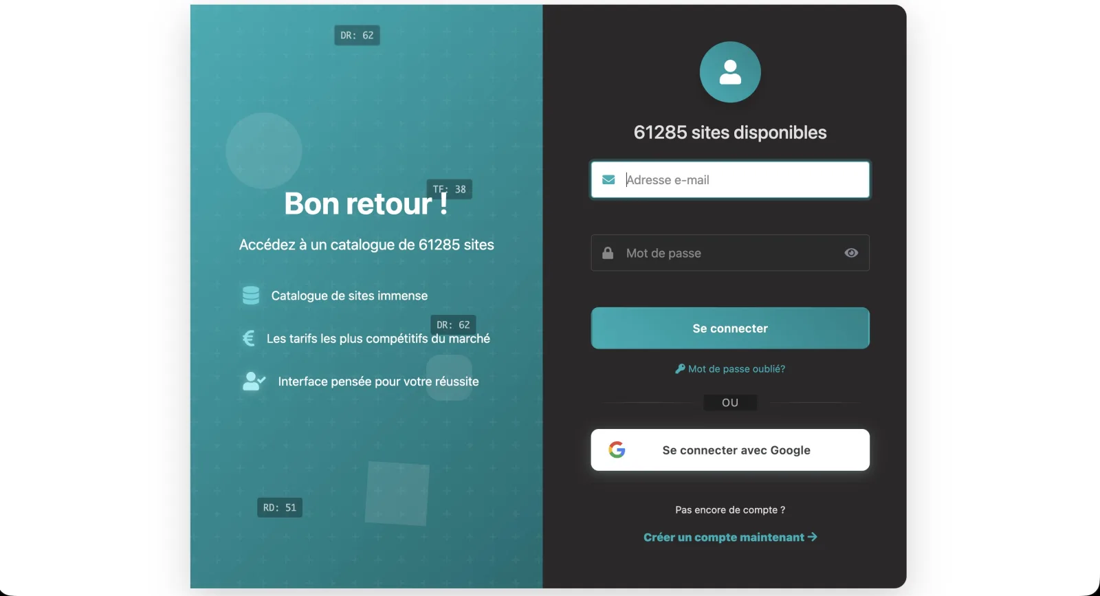 Cr&eacute;ation de compte sur Linkavista