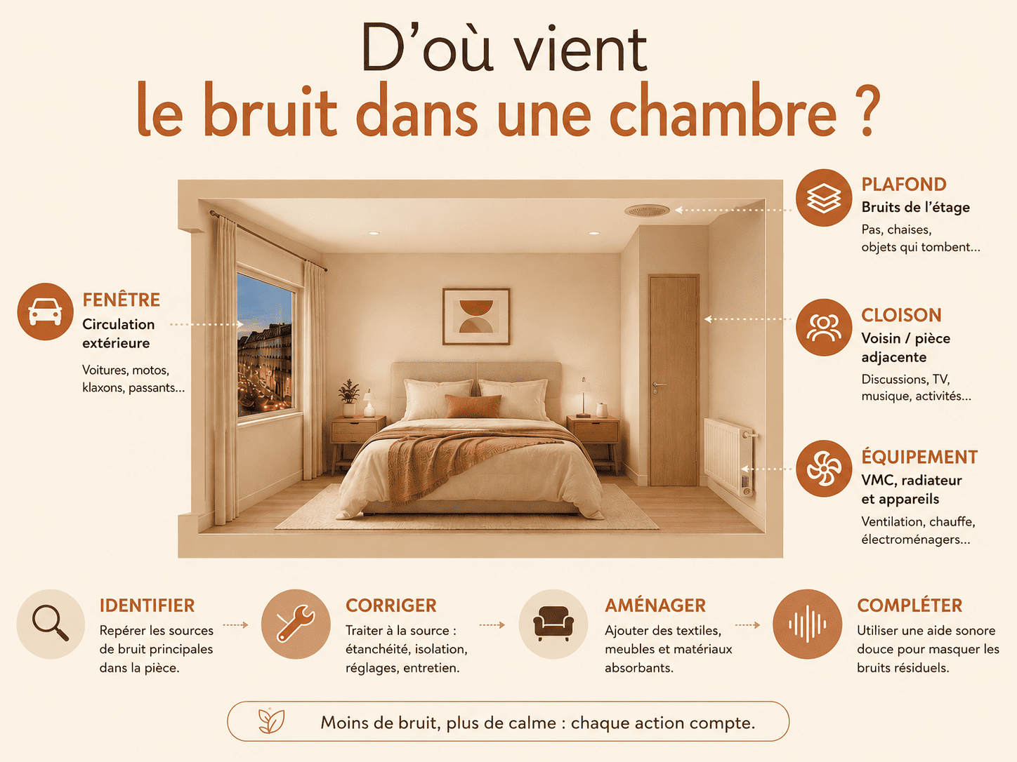 Chambre exposée au bruit : comment retrouver un espace calme sans tout rénover ?