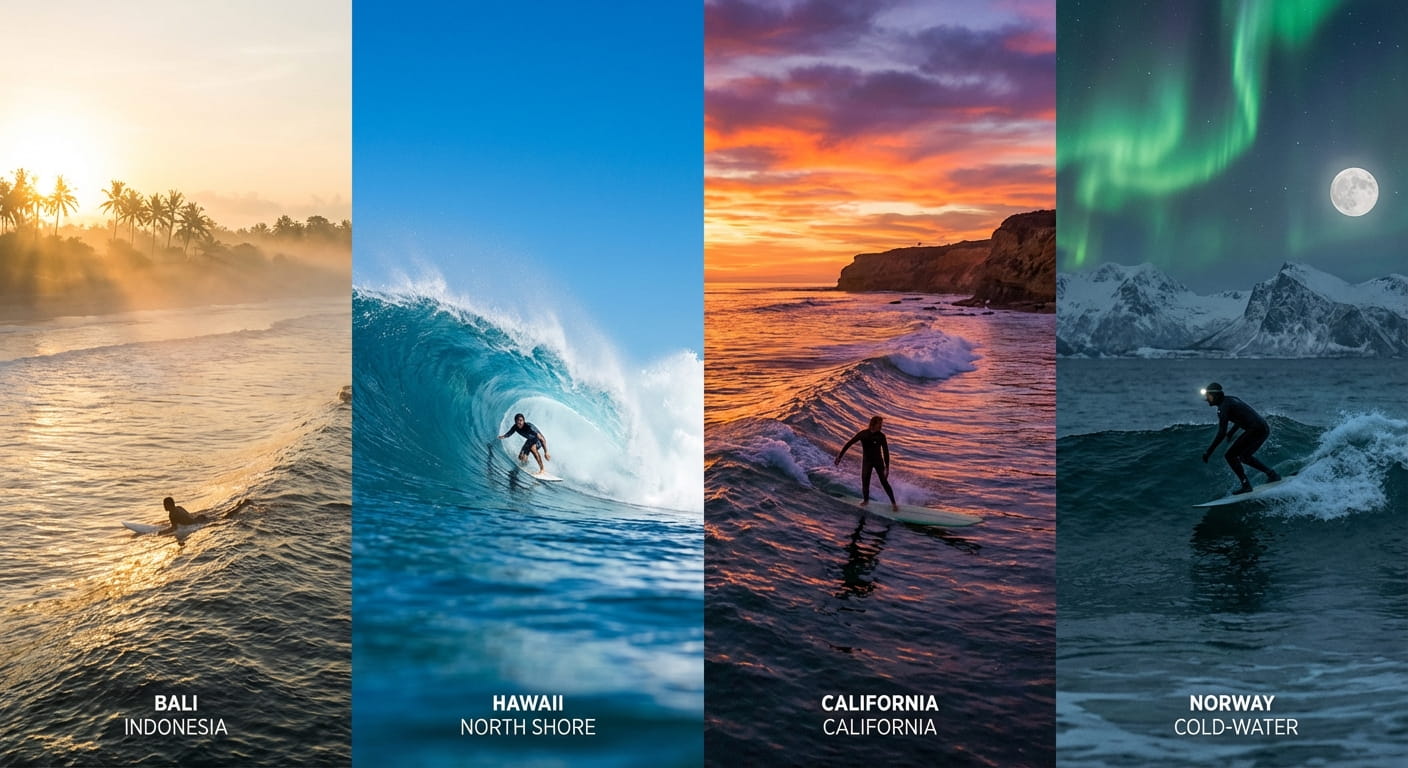 Quatre destinations de surf où le timing fait toute la différence