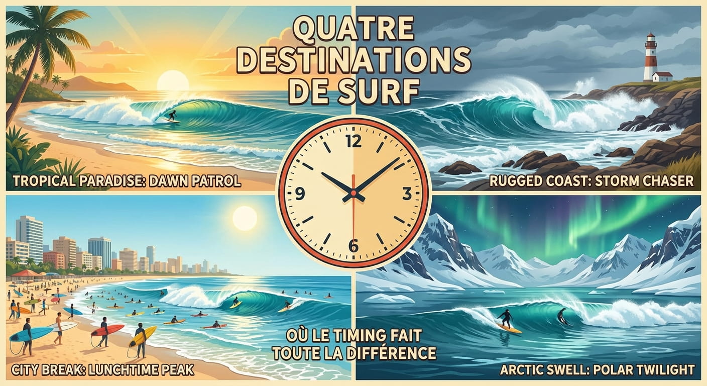 Quatre destinations de surf où le timing fait toute la différence