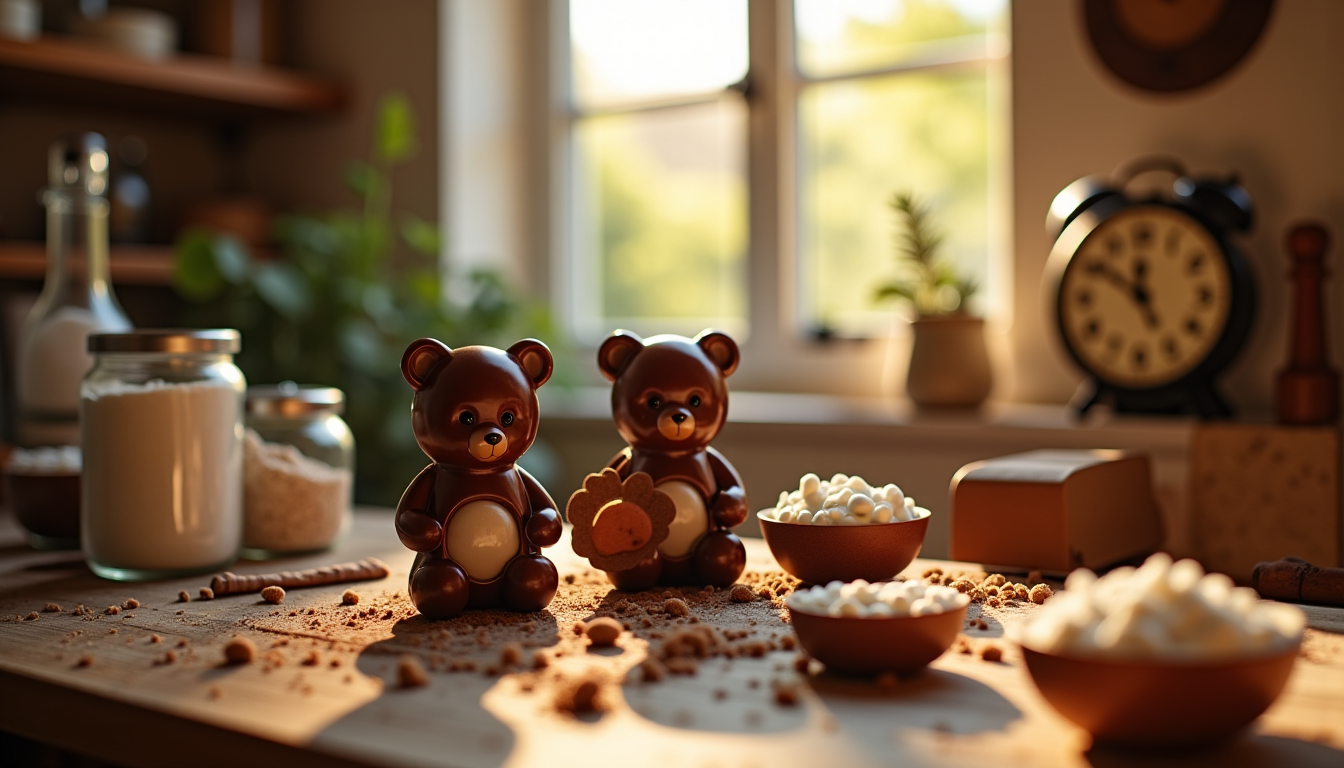 Comment faire des nounours au chocolat et guimauve au cœur coulant ?