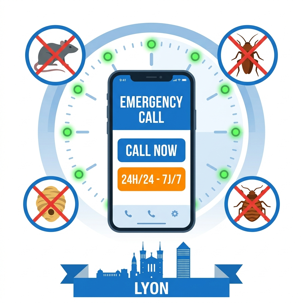 Urgence nuisibles sur Lyon : intervention rapide 24h/24