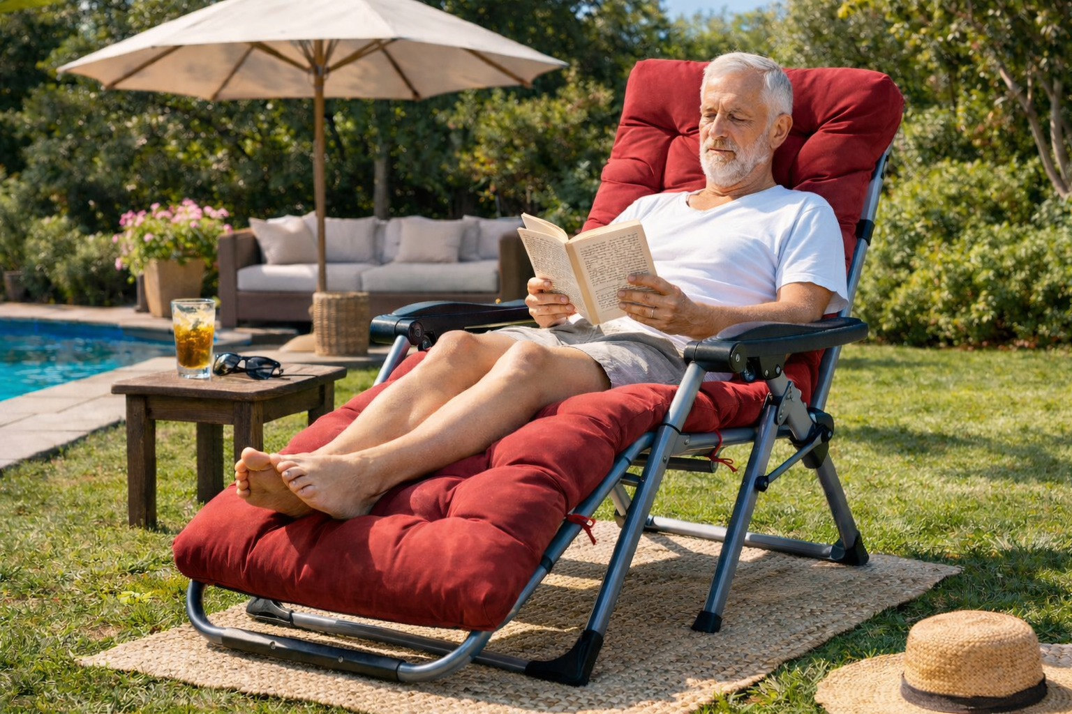 coussin pour bains de soleil