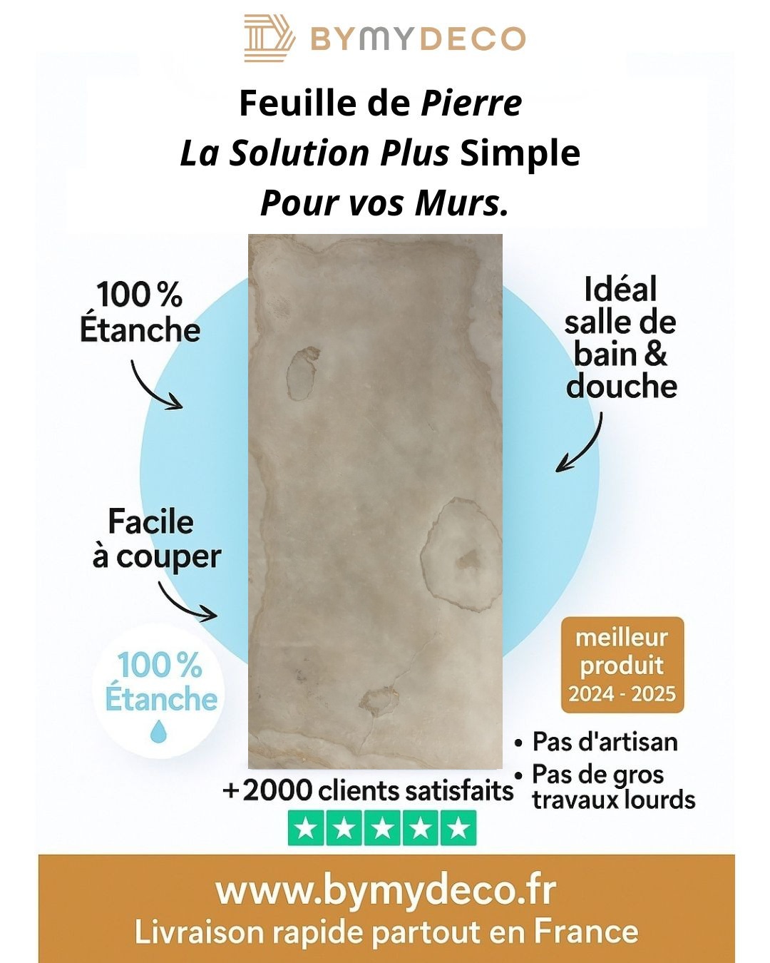 feuille de pierre naturelle