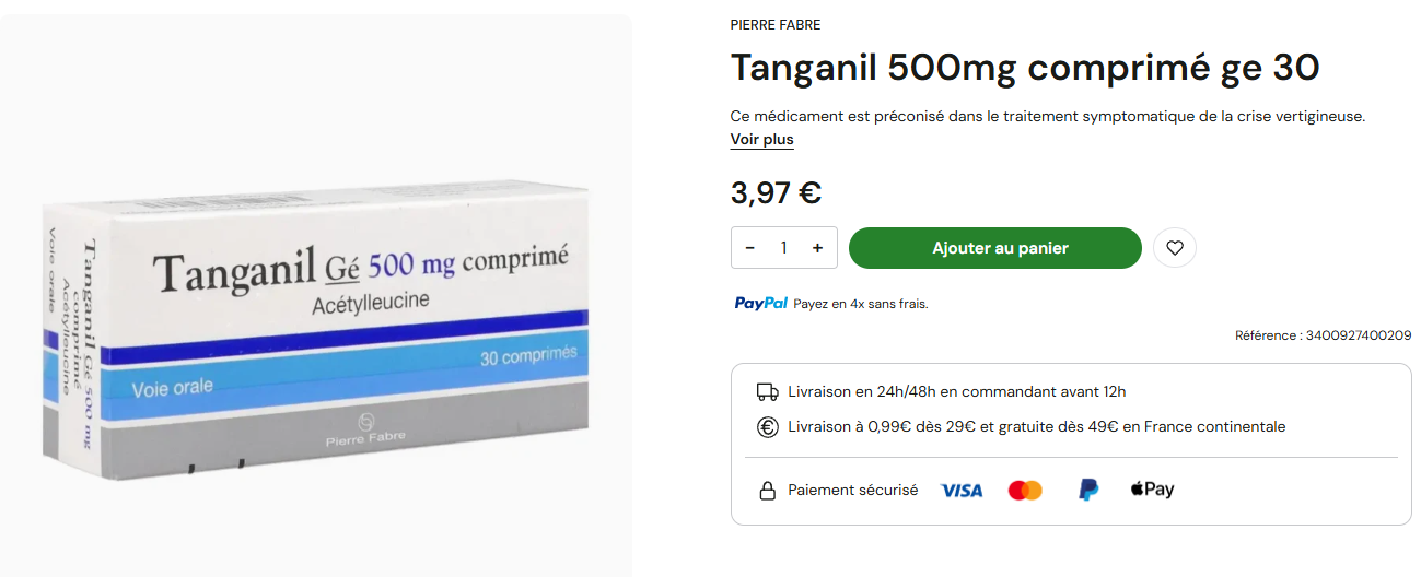 photo d'un tanganil vendu en ligne